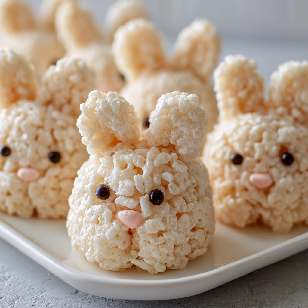 Bunny-Shaped Rice Krispie Treats: A Fun Spring Delight!