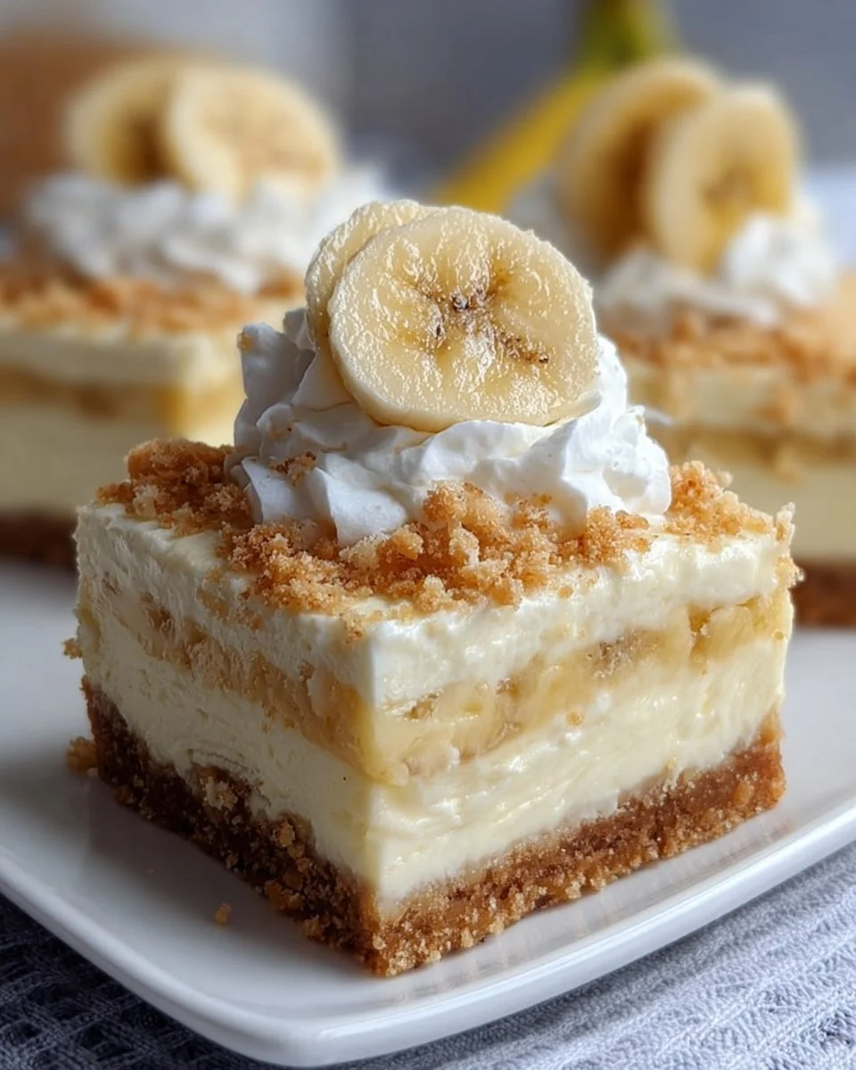 Banana Pudding Cheesecake Squares