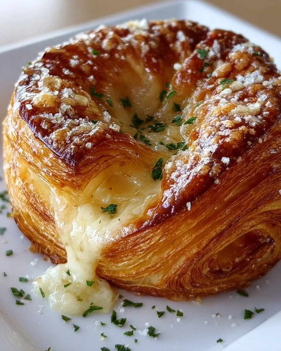 Cheesy Garlic Cruffin
