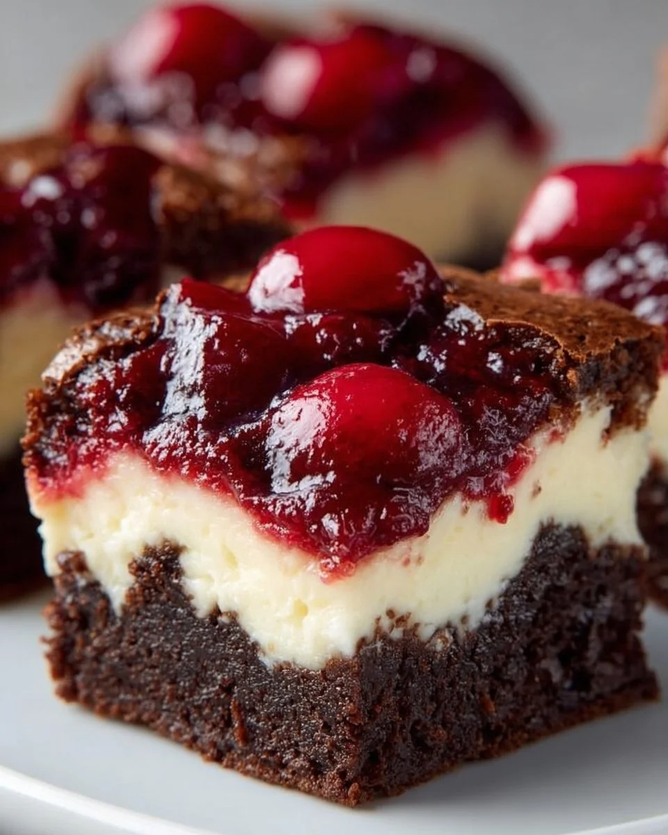 Cherry Cheesecake Brownie Bars