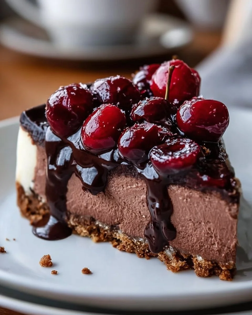 Chocolate Cherry Cheesecake