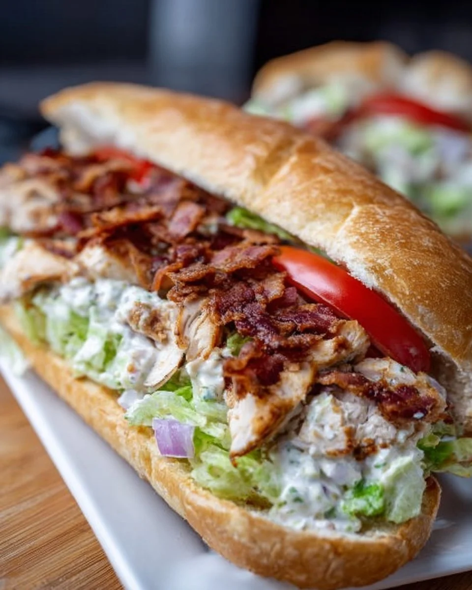 Chopped Chicken Bacon Ranch Sandwich