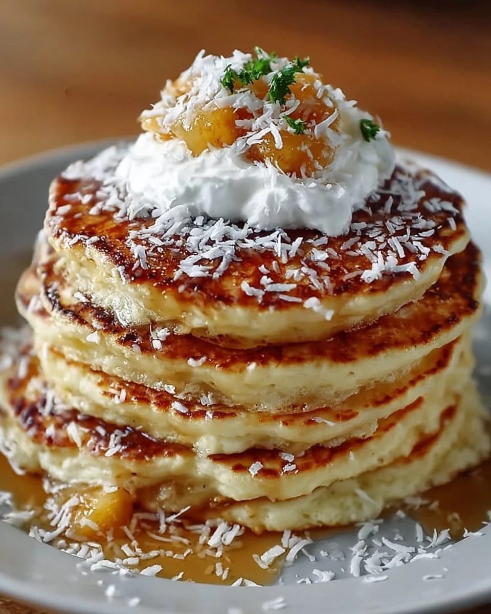 Indulgent Sweet Coconut Cream Pancakes for a Tropical Twist
