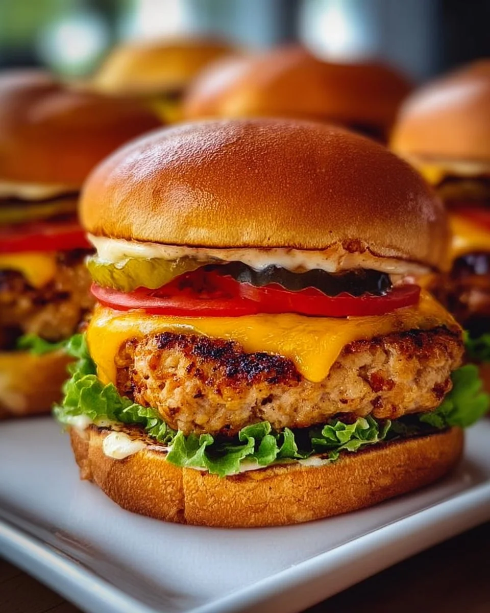Juicy Ground Chicken Smash Burgers
