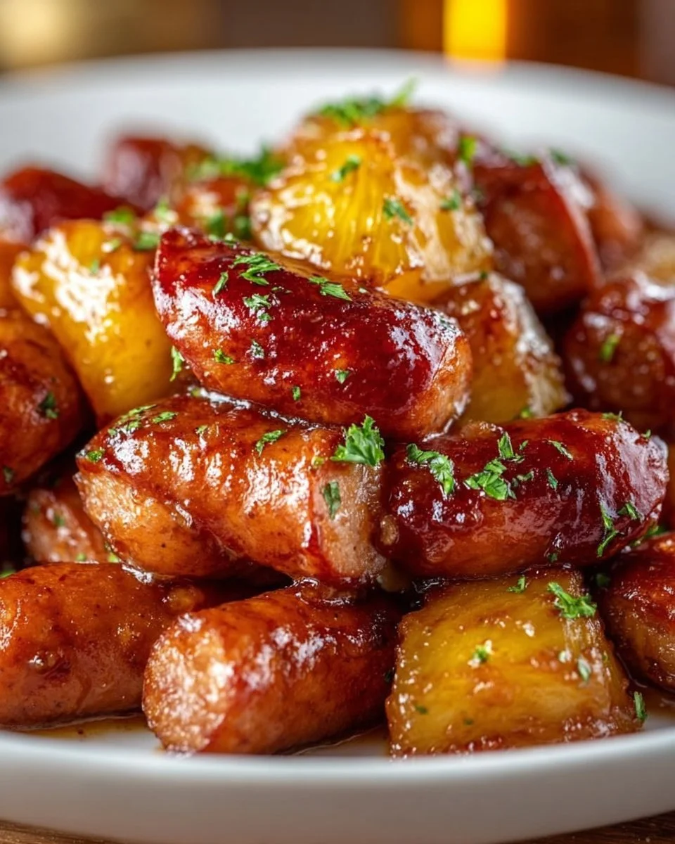 Pineapple Brown Sugar Mississippi Little Smokies Bites