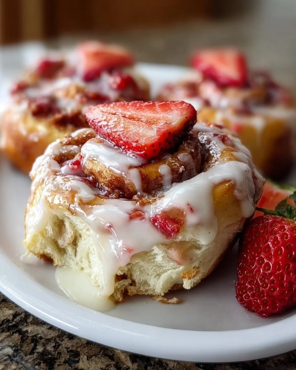 Strawberry Cheesecake Cinnabon Rolls