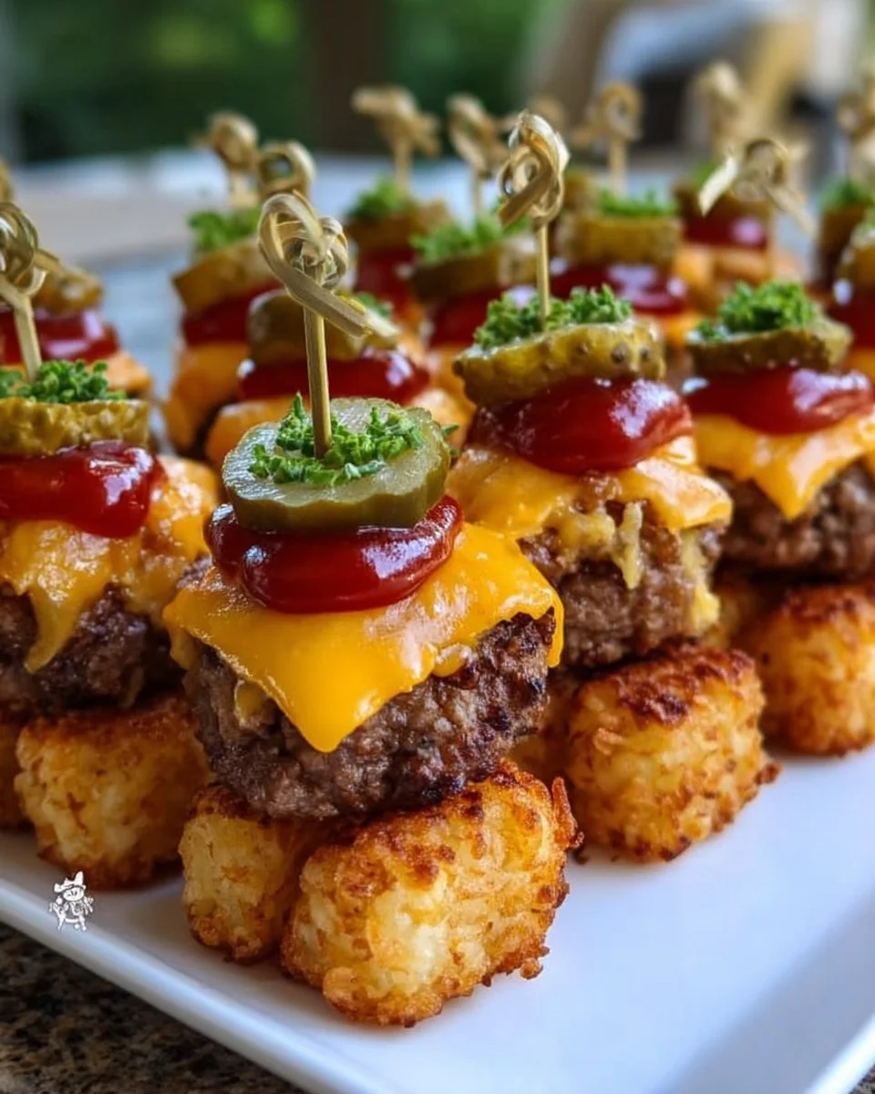 Tater Tot Mini Cheeseburger Bites