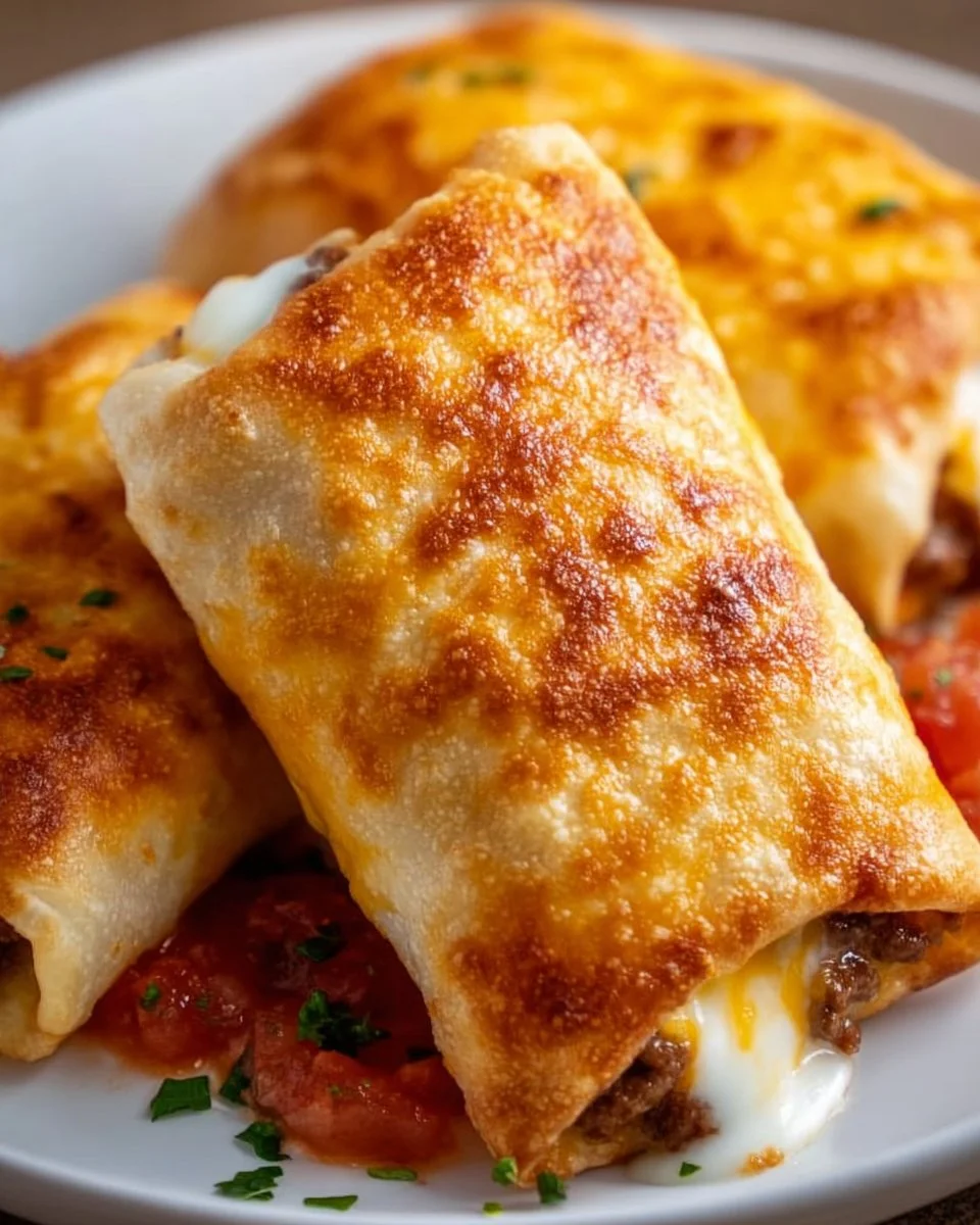 Beef and Cheese Chimichangas
