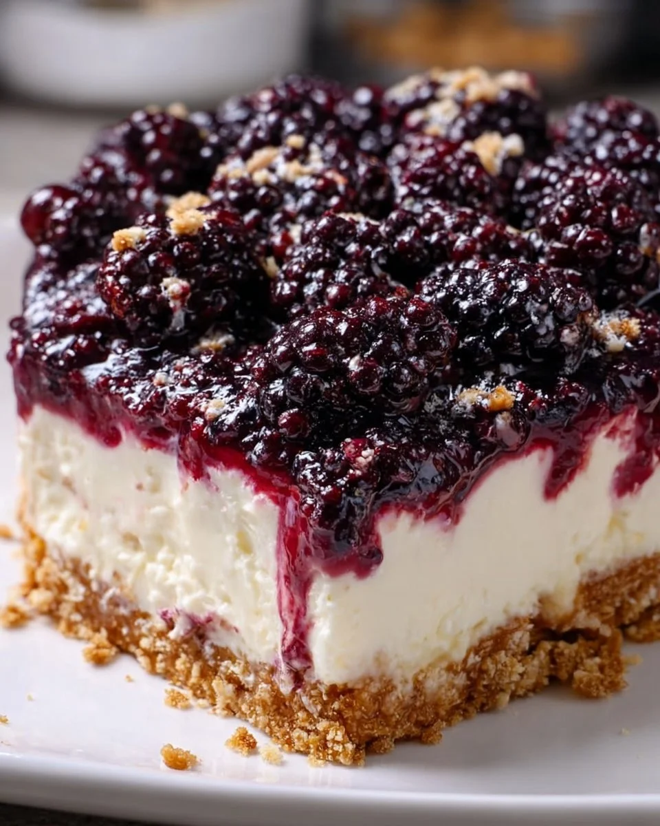 Blackberry Pretzel Dessert