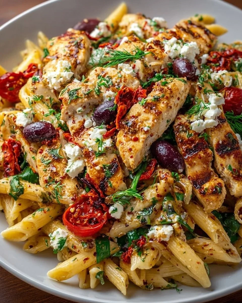 Chicken Feta Greek Pasta