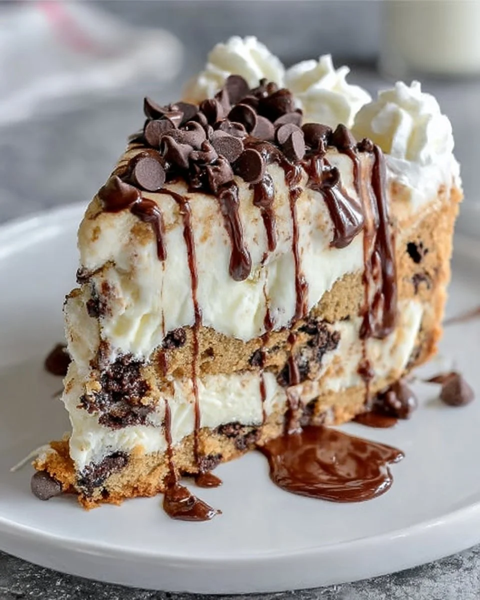 Chocolate Chip Cookie Ice Cream Cake