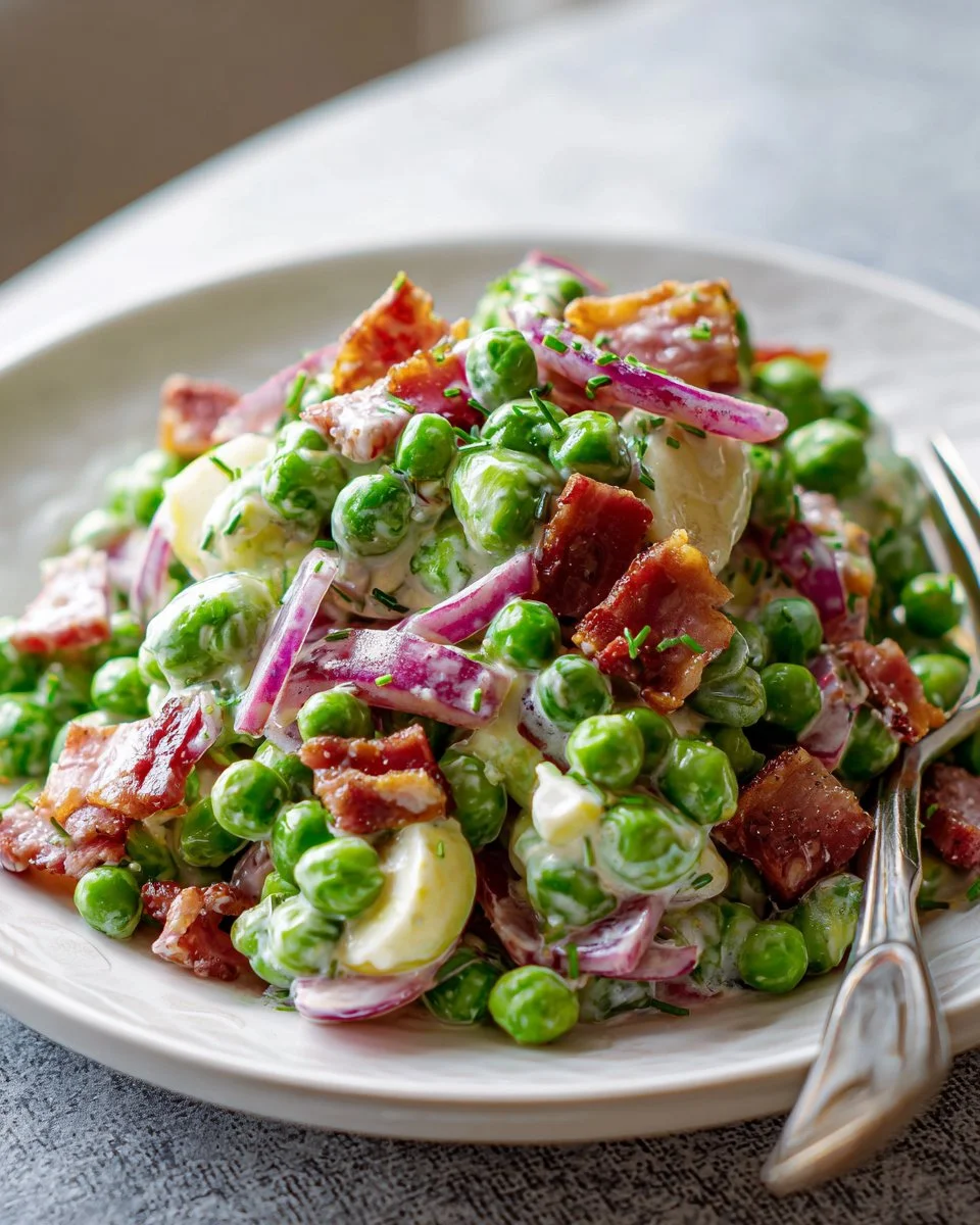 Cold Pea Salad with Bacon