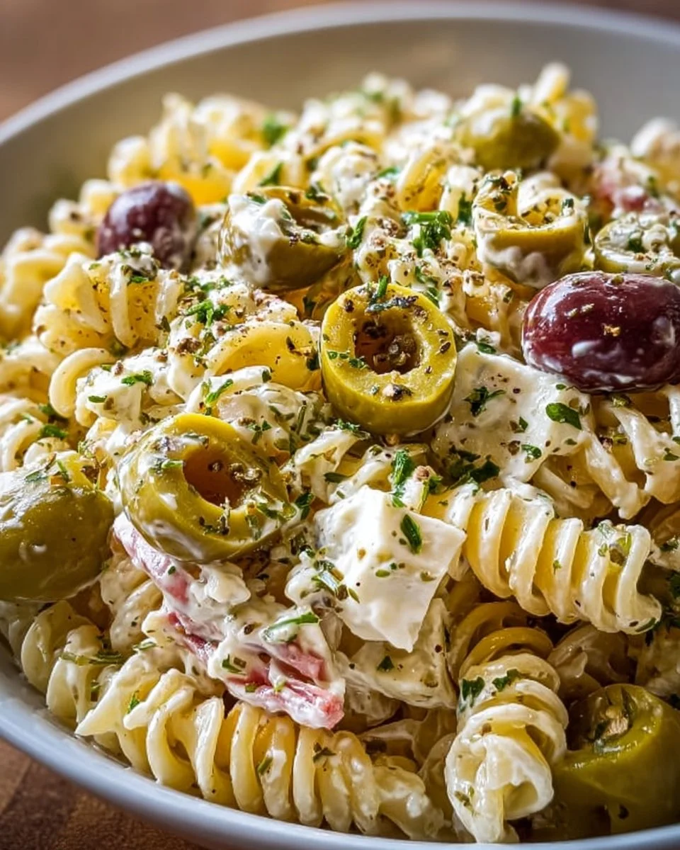 Dirty Martini Pasta Salad