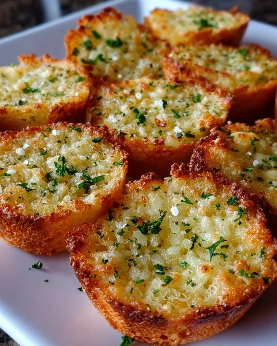 Delicious Garlic Bread Ritz Bits served on a plate