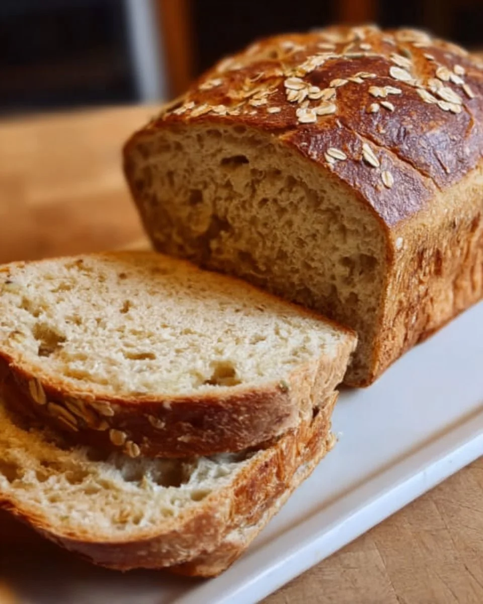 Honey Oatmeal Sourdough Sandwich Bread