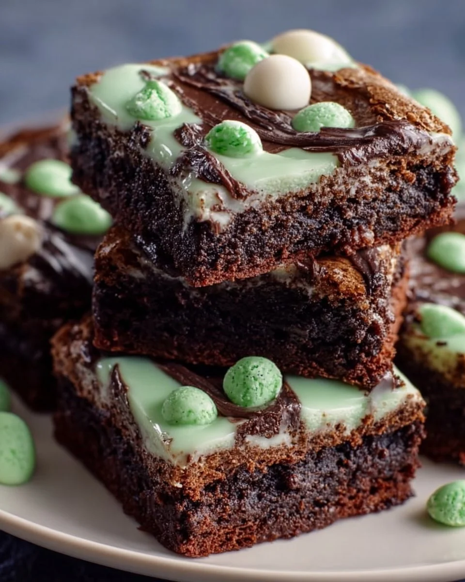 Mint Chocolate Chip Brownies