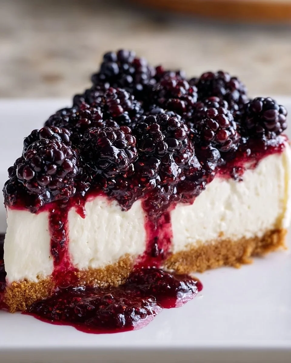 No Bake Blackberry Cheesecake