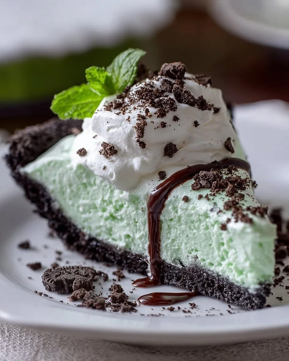 No Bake Grasshopper Pie