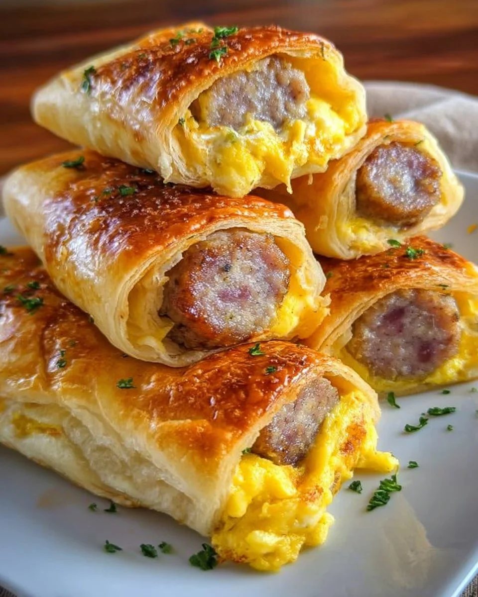 Sausage Egg and Cheese Breakfast Roll-Ups