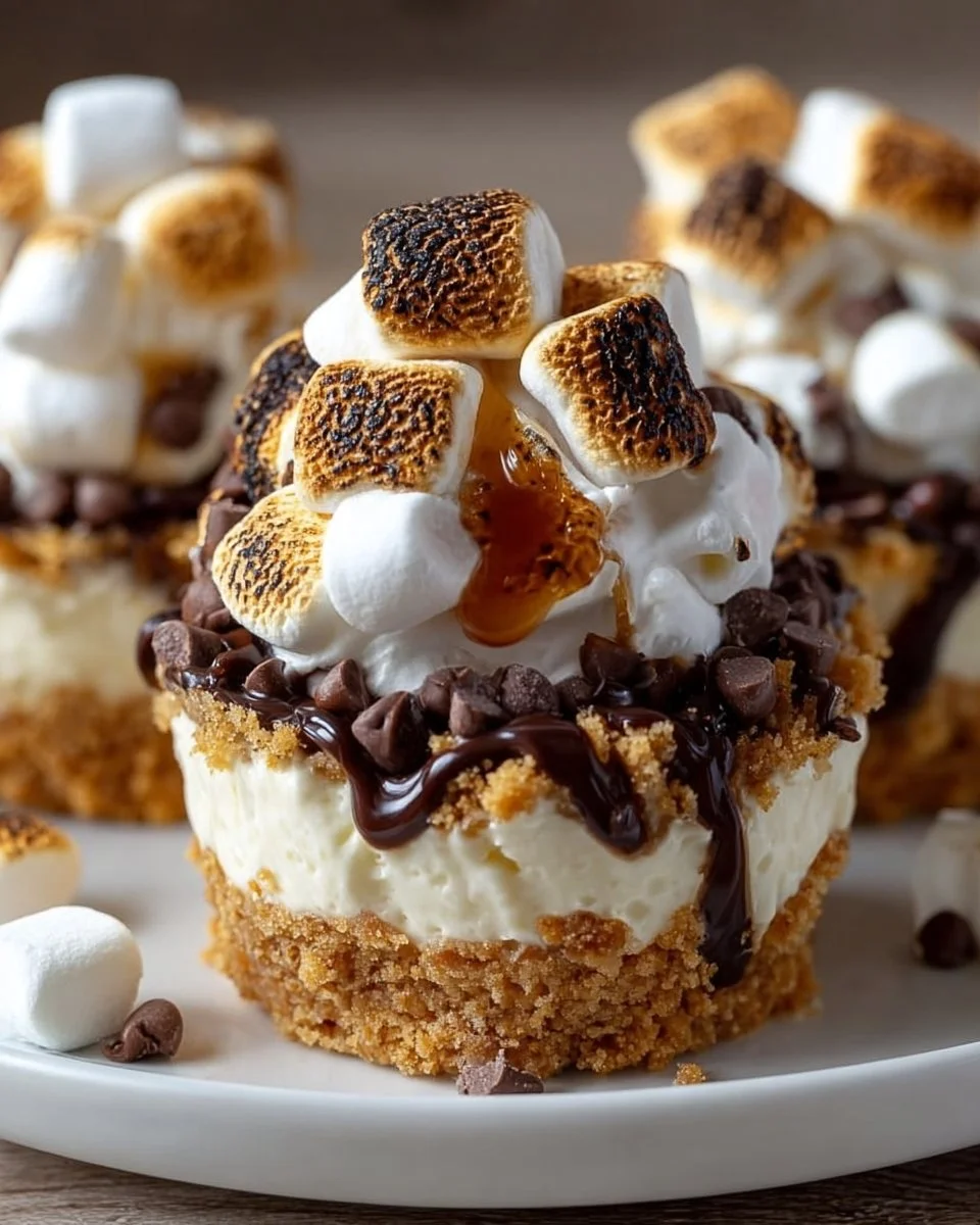 S’mores No-Bake Cheesecake Cups