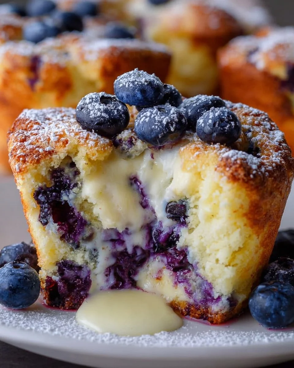 Blueberry Crescent Cream Cheese Muffins