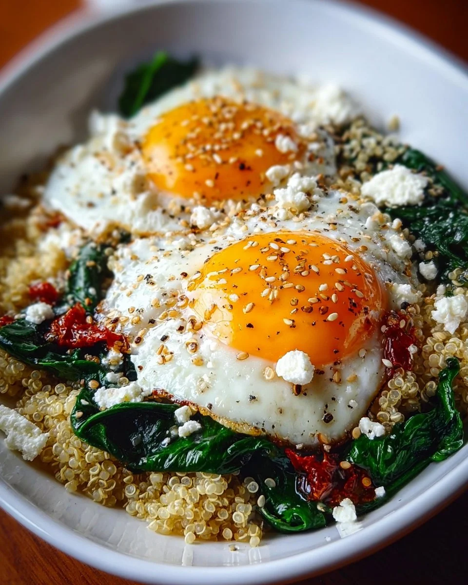 Breakfast Bowl with Egg, Spinach &amp; Feta