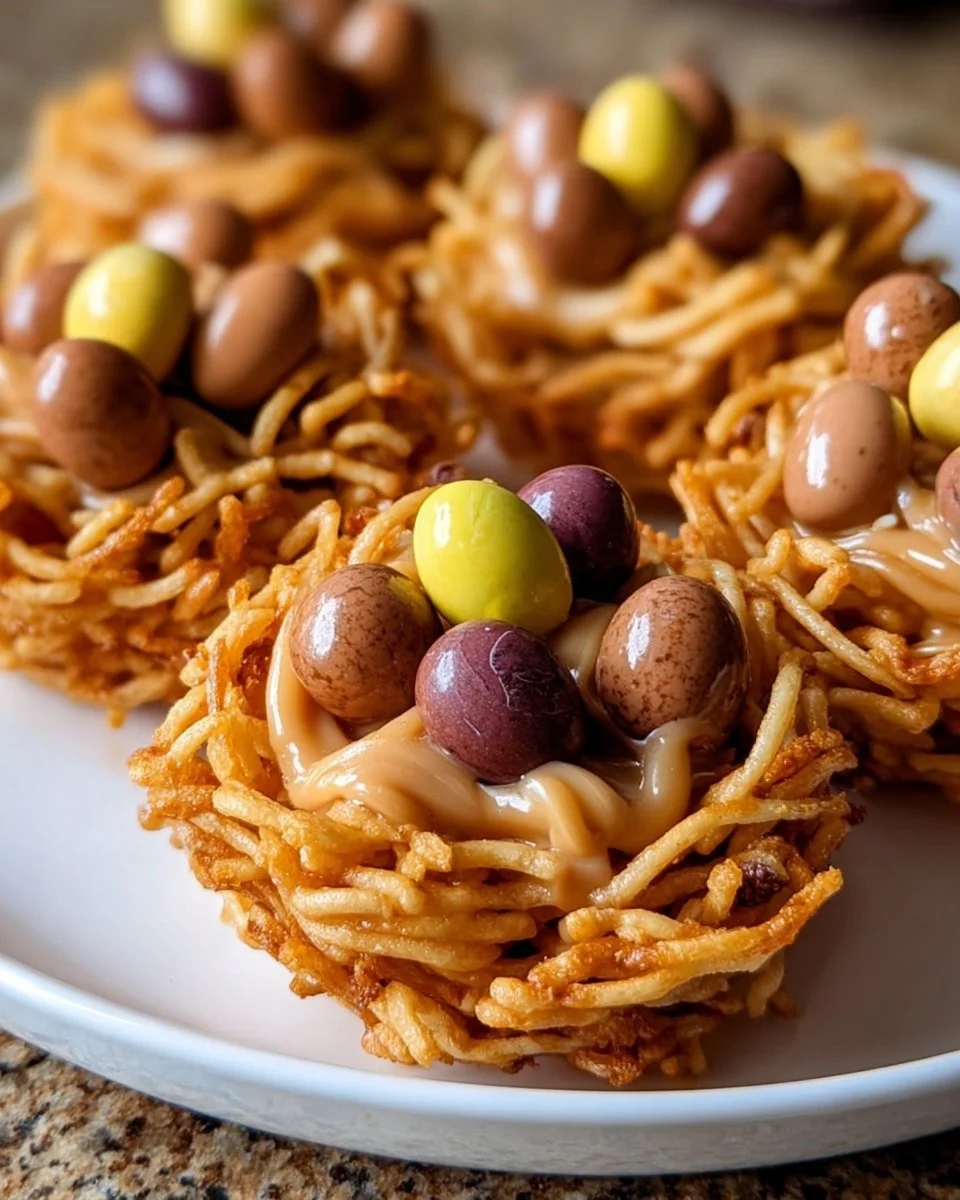 Butterscotch &amp; Peanut Butter Bird Nest Cookies