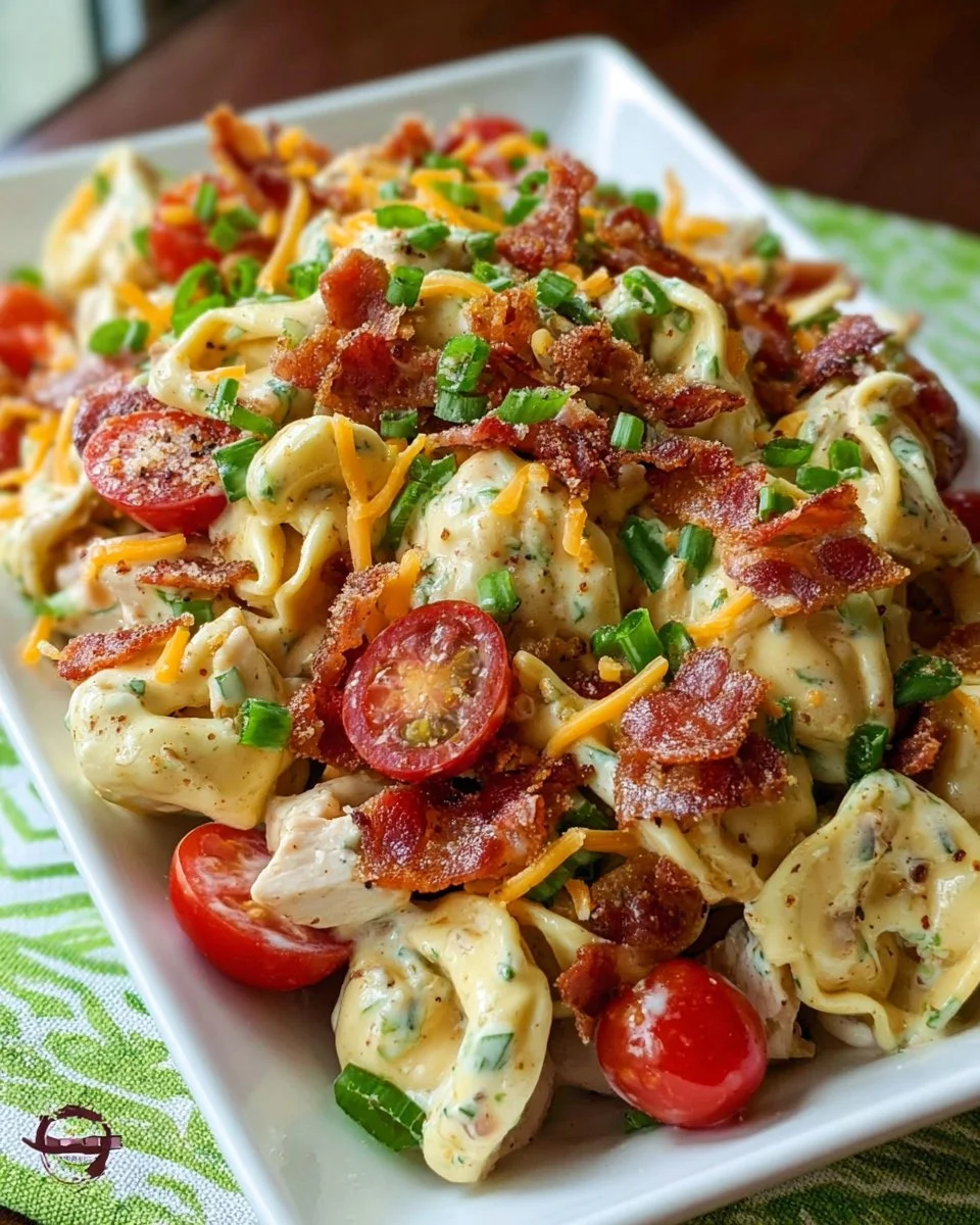 Cheddar Bacon Ranch Tortellini Salad