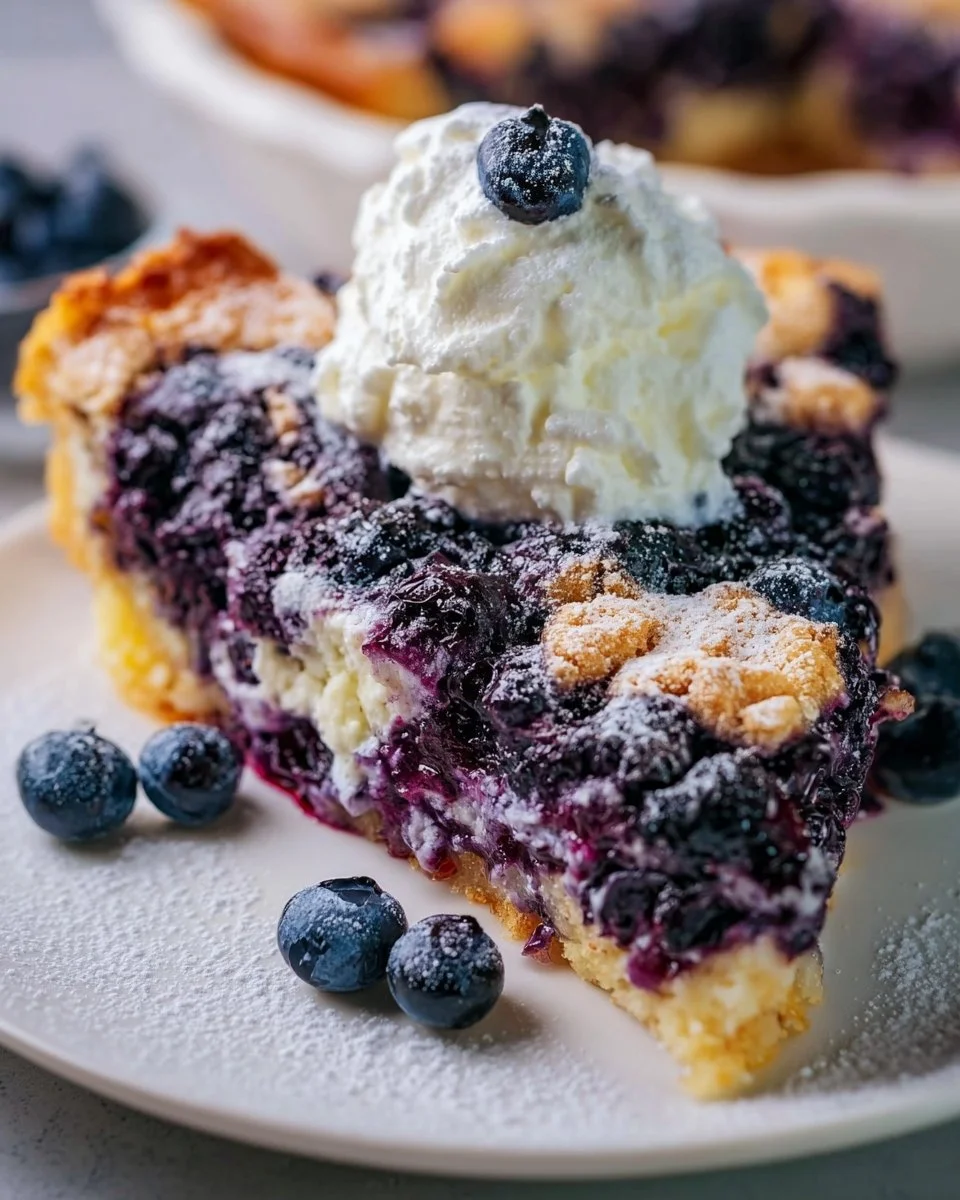 Crustless Blueberry Pie