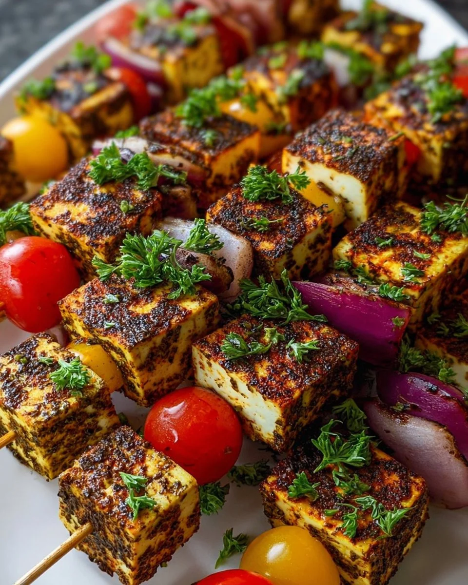 Grilled Za’atar Tofu Skewers