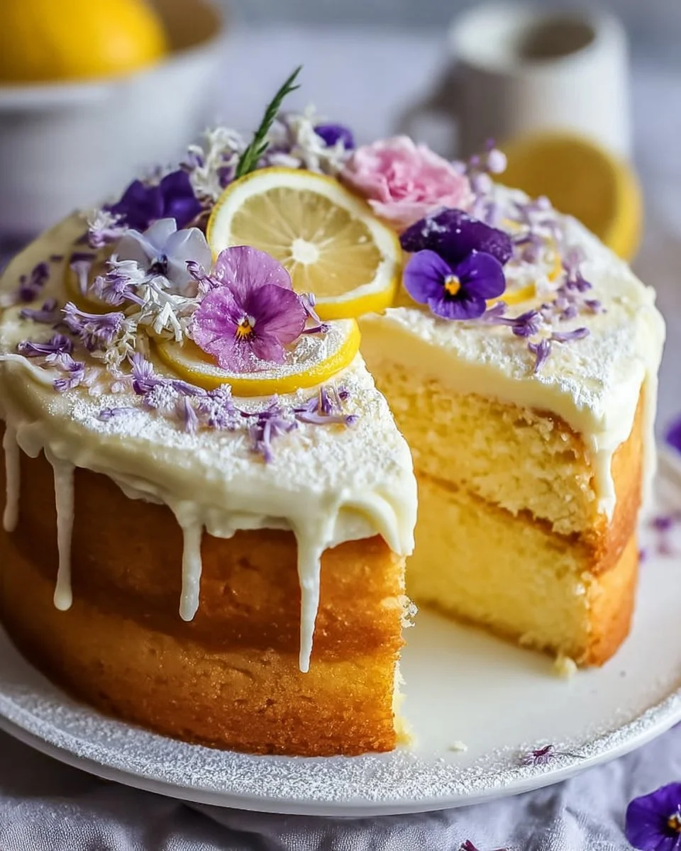 Juicy Lemon Mascarpone Cake