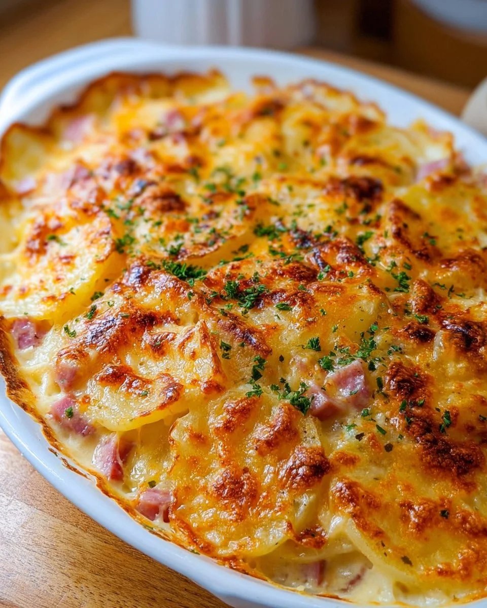 Scalloped Potatoes with Ham and Cheese