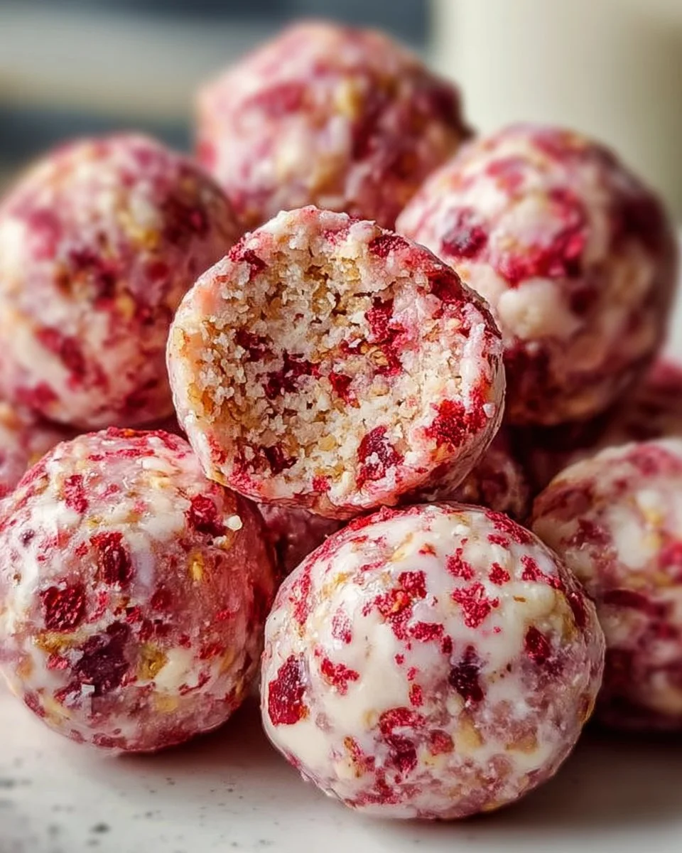 Strawberry Cheesecake Protein Balls