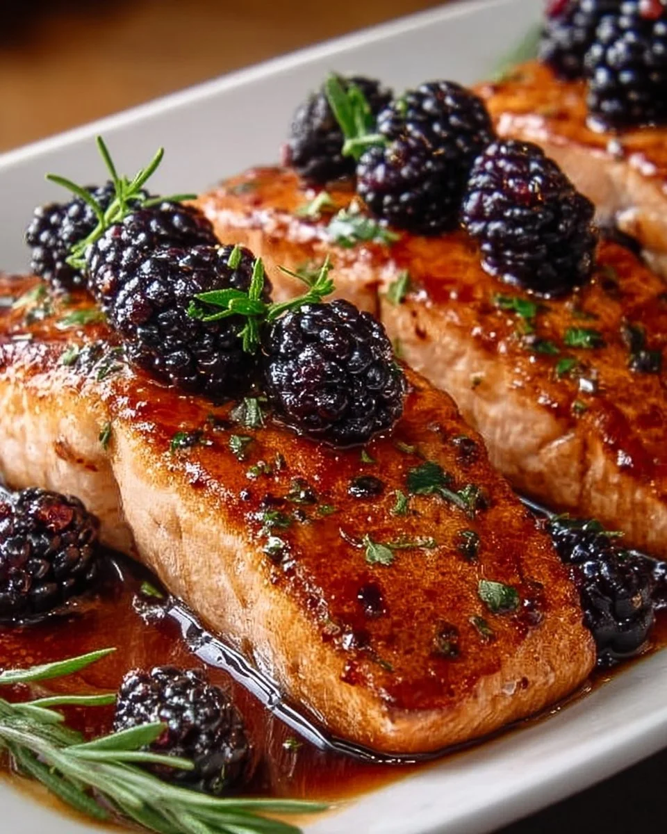 Bourbon Blackberry Salmon